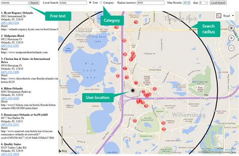microsoft bing maps api.